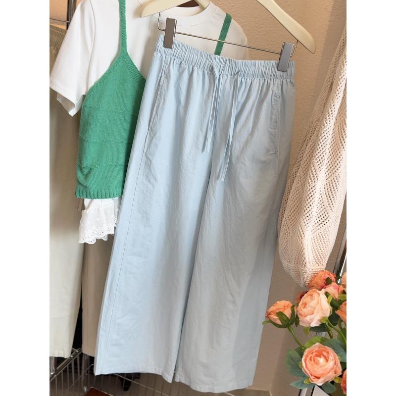 Super skin-friendly washing cotton~ summer new Japanese literary elastic waist drawstring casual wide-leg pants loose nine-point pants XL світло-синій колір
Super skin-friendly washing cotton~ summer new Japanese literary elastic waist drawstring casual wide-leg pants loose nine-point pants XL світло-синій колір