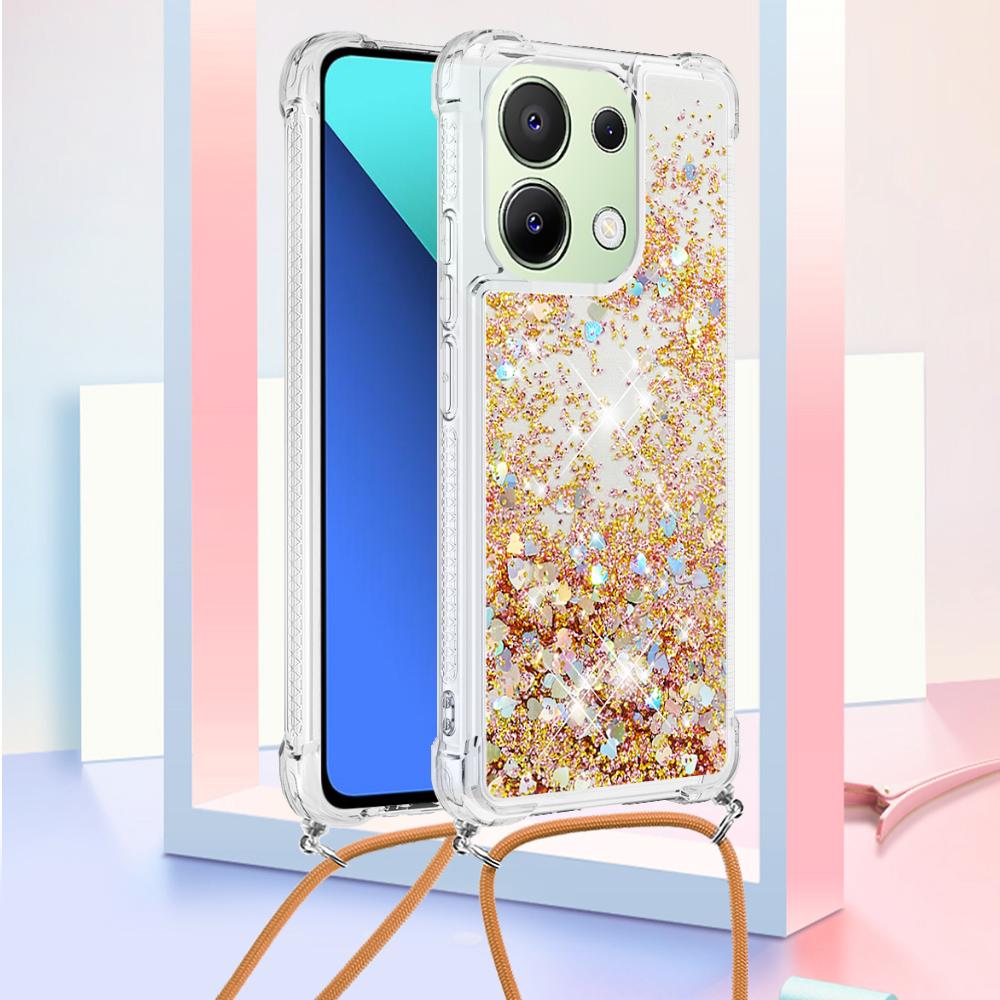 For Xiaomi Redmi Note 13 4G TPU Case Quicksand Design Phone Cover with Lanyard Pink/Pentagrams 
For Xiaomi Redmi Note 13 4G TPU Case Quicksand Design Phone Cover with Lanyard Pink/Pentagrams