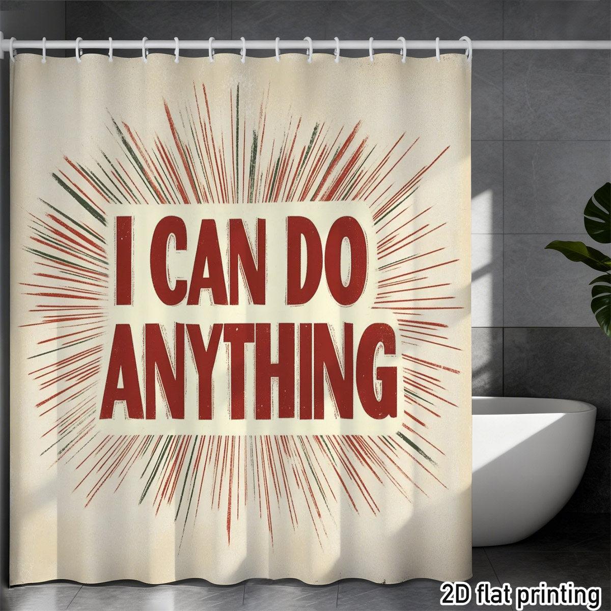 I Can Do Anything Motivational Shower Curtain – Bold Red Quote With Radiant Burst Design, Waterproof Heavy Duty Polyester W60H190(CM)-1 Pcs
I Can Do Anything Motivational Shower Curtain – Bold Red Quote With Radiant Burst Design, Waterproof Heavy Duty Polyester W60H190(CM)-1 Pcs
