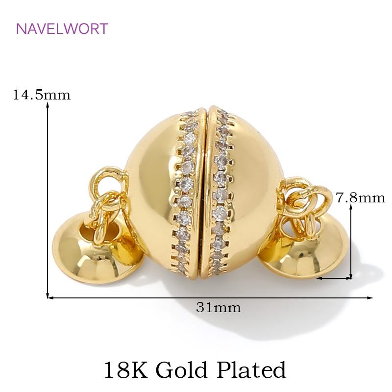 18K Gold Plated Round Strong Magnetic Clasps For Bracelet Making,Brass Magnet End Clasp Connectors,DIY Jewelry Making Supplies 1 piece
18K Gold Plated Round Strong Magnetic Clasps For Bracelet Making,Brass Magnet End Clasp Connectors,DIY Jewelry Making Supplies 1 piece