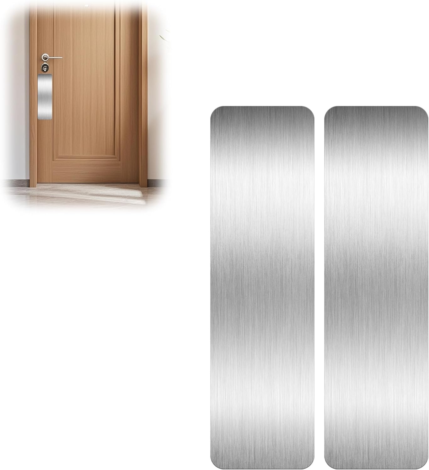 1pc Door Scratch Protection Plate, Stainless Steel Push Plate, Self Adhesive Kickplate for Interior, Exterior Doors 0.4mm 1pc серебряный
1pc Door Scratch Protection Plate, Stainless Steel Push Plate, Self Adhesive Kickplate for Interior, Exterior Doors 0.4mm 1pc серебряный