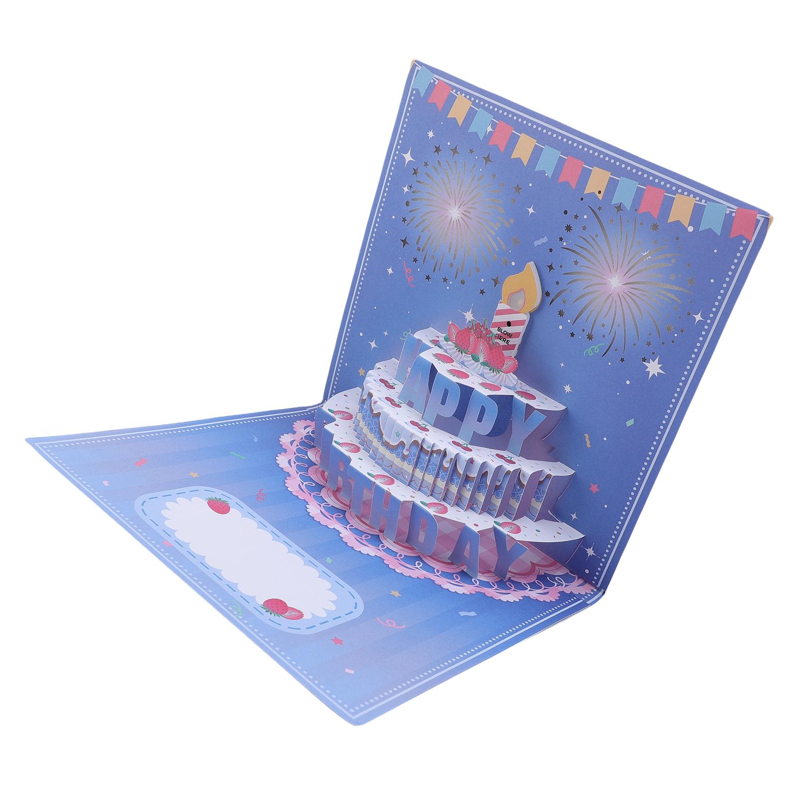 3D Pop Up Birthday Card Music LED Light Birthday Cake Firework Happy Birthday Greeting Card for Women Men Kids Wife Mom Blue синий
3D Pop Up Birthday Card Music LED Light Birthday Cake Firework Happy Birthday Greeting Card for Women Men Kids Wife Mom Blue синий