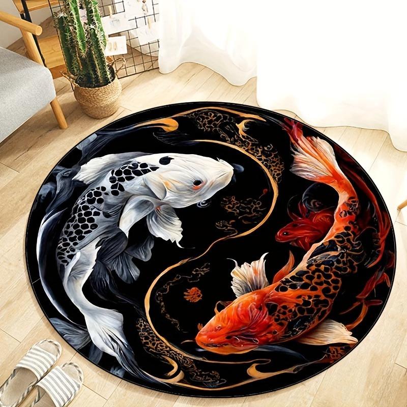 3D Yin Yang Koi Rug Vibrant Cartoon Fish Design Round Carpet for Living Room, Bedroom & Chairs - A Stylish Home Decor Gift 40x40cm
3D Yin Yang Koi Rug Vibrant Cartoon Fish Design Round Carpet for Living Room, Bedroom & Chairs - A Stylish Home Decor Gift 40x40cm