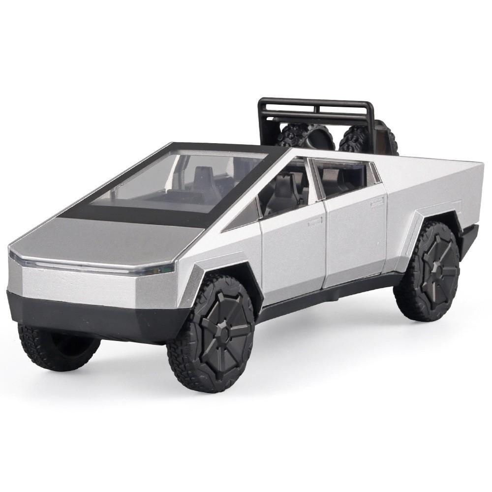 Игрушка-пикап Tesla в масштабе 1/28, игрушка-машинка из сплава, литая металлическая модель, имитация звука и света, инерционная, детская игрушка, модное украшение для витрины, кибер серебряный
Игрушка-пикап Tesla в масштабе 1/28, игрушка-машинка из сплава, литая металлическая модель, имитация звука и света, инерционная, детская игрушка, модное украшение для витрины, кибер серебряный