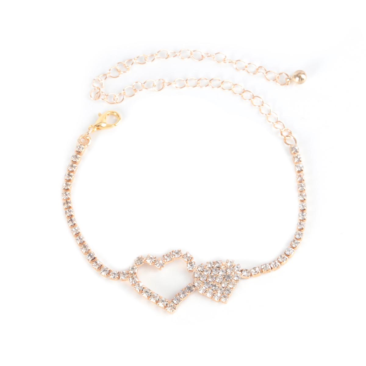 Блестящий браслет на ногу в форме сердца со стразами: Трендовый летний пляжный модный аксессуар золотой
Блестящий браслет на ногу в форме сердца со стразами: Трендовый летний пляжный модный аксессуар золотой