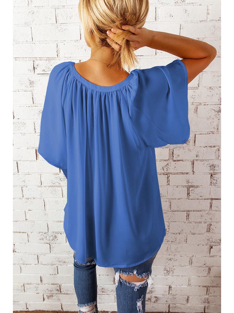 2025 Европейская и Американская Летняя Свободная Шифоновая Футболка с V-образным Вырезом в Повседневном Стиле для Женщин 3XL синий
2025 Европейская и Американская Летняя Свободная Шифоновая Футболка с V-образным Вырезом в Повседневном Стиле для Женщин 3XL синий