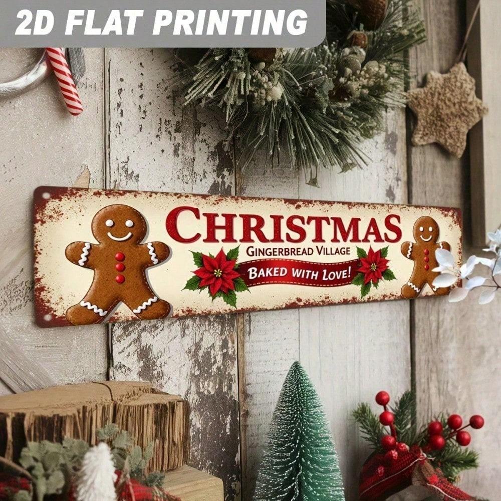 Vintage Gingerbread Village Metal Wall Art Long 2D Hanging Sign with Gingerbread Men Parchment Texture 10x40 разноцветный
Vintage Gingerbread Village Metal Wall Art Long 2D Hanging Sign with Gingerbread Men Parchment Texture 10x40 разноцветный