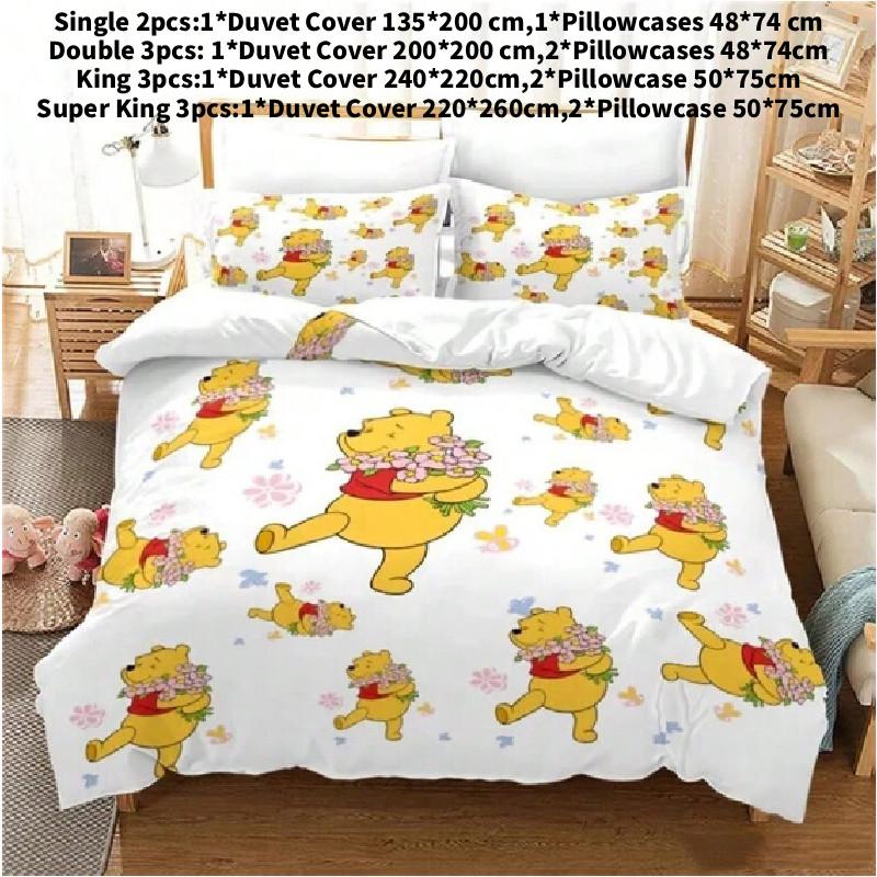Pooh Bear Bedding Quilt Cover Set With Active Print And Soft Polyester Material For Kids And Adults Single(135x200cm) жёлтый
Pooh Bear Bedding Quilt Cover Set With Active Print And Soft Polyester Material For Kids And Adults Single(135x200cm) жёлтый