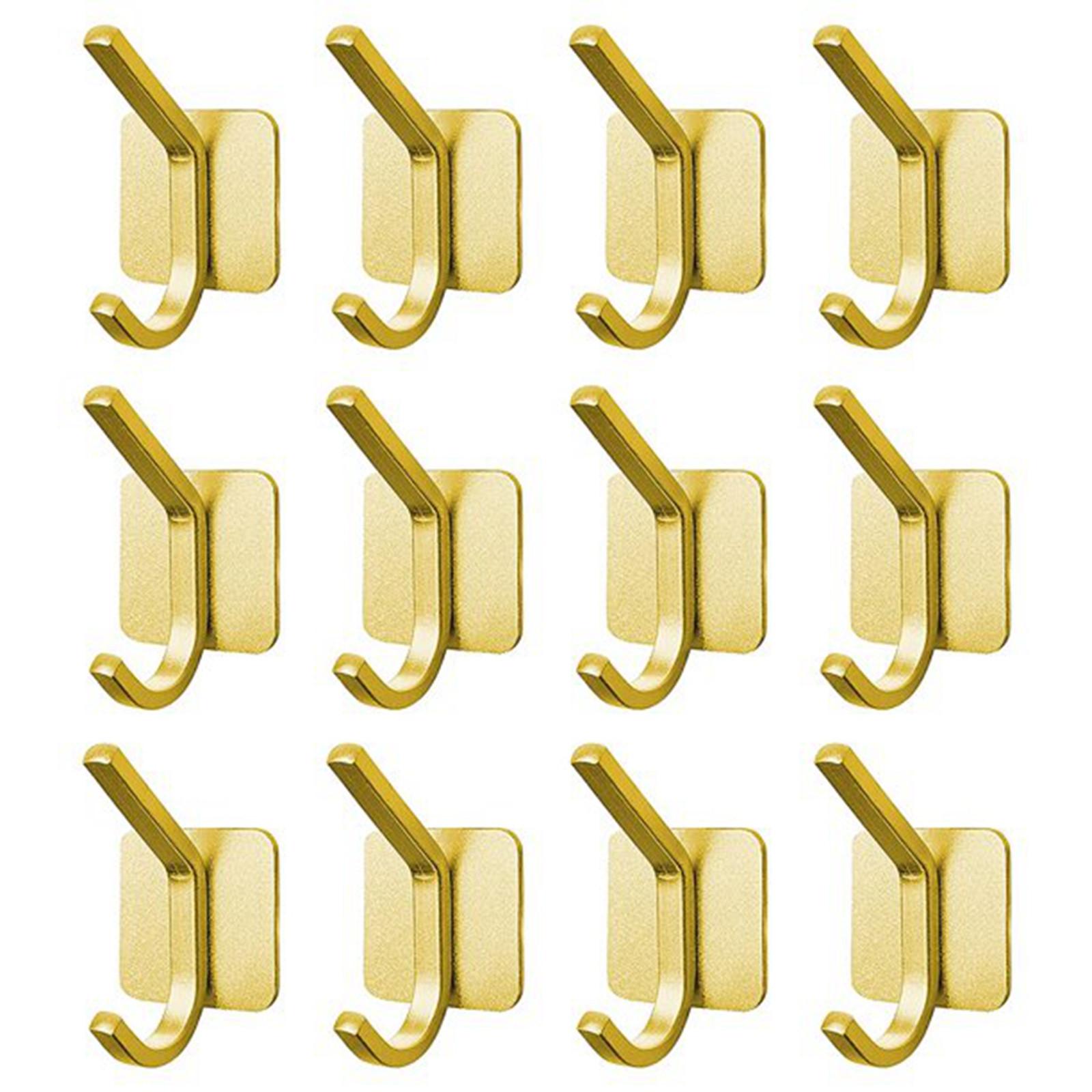 12 упаковок клейких крючков Прочный настенный крючок Крючки для полотенец и крючки для одежды Прикрепляются к дверям шкафа Водонепроницаемые самоклеящиеся держатели Кухня Ванная комната