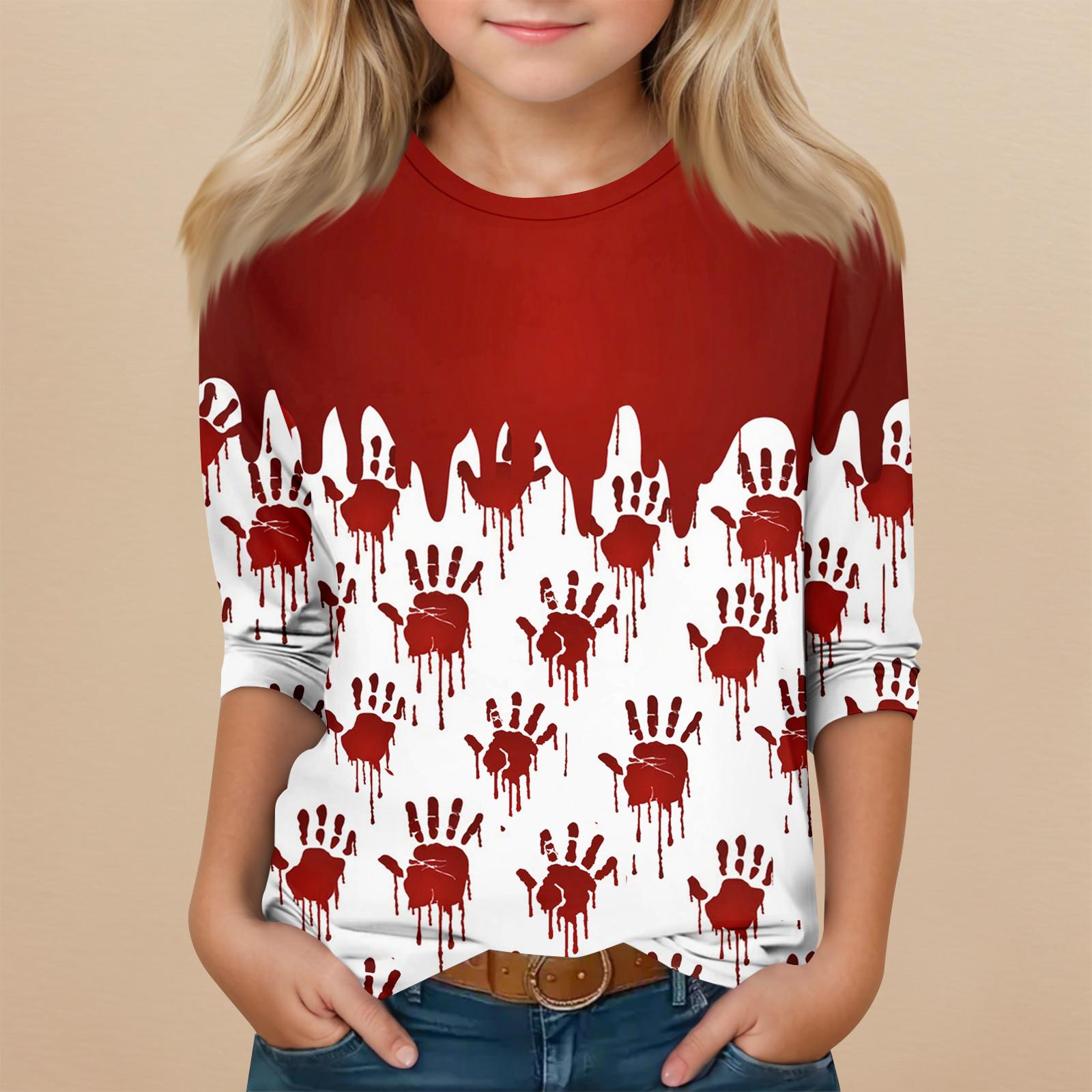 Children s 3/4 Sleeve Round Neck Top Halloween Printed Everyday Casual Top 160 білий
Children s 3/4 Sleeve Round Neck Top Halloween Printed Everyday Casual Top 160 білий