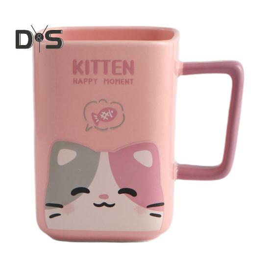 Керамическая кружка с изображением кота, кофейная кружка, квадратная художественная чашка, 420 мл, большая емкость, мультяшная чайная кружка, модная посуда для напитков, подарок для мужчин и женщин розовый
Керамическая кружка с изображением кота, кофейная кружка, квадратная художественная чашка, 420 мл, большая емкость, мультяшная чайная кружка, модная посуда для напитков, подарок для мужчин и женщин розовый