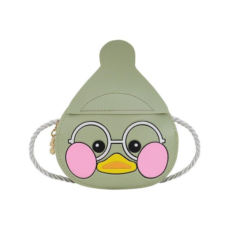 2025 новая милая маленькая сумка мини детская модная сумка-мессенджер через плечо мультяшная кукла кошелек для мелочи зелёный