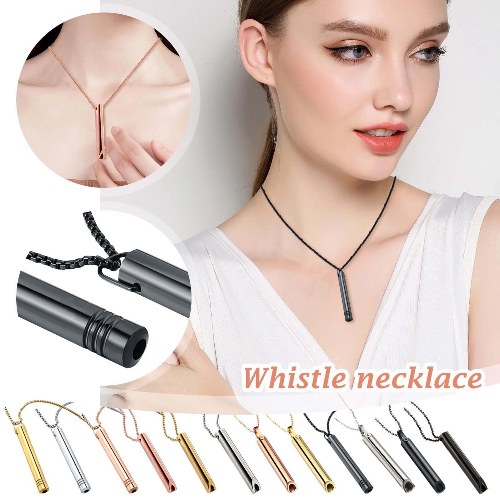 Titanium Steel Whistle Meditation Mindfulness Breathing Decompression Anxiety Yoga Stainless Steel Pendant Necklace One Size
Titanium Steel Whistle Meditation Mindfulness Breathing Decompression Anxiety Yoga Stainless Steel Pendant Necklace One Size