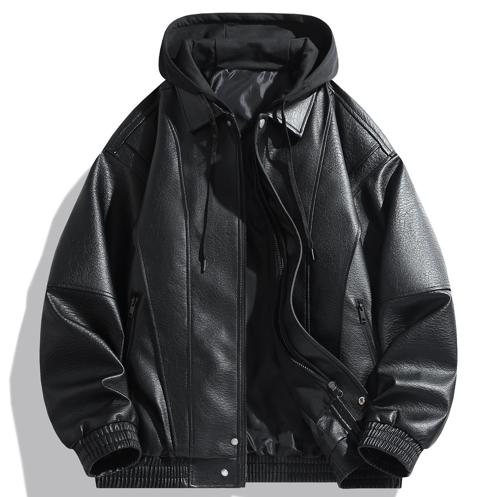 Fake Two-piece Hooded Jacket for Men s Autumn and Winter New Jacket Loose Thick Youth Casual Motorcycle Leather Jacket M чорний
Fake Two-piece Hooded Jacket for Men s Autumn and Winter New Jacket Loose Thick Youth Casual Motorcycle Leather Jacket M чорний