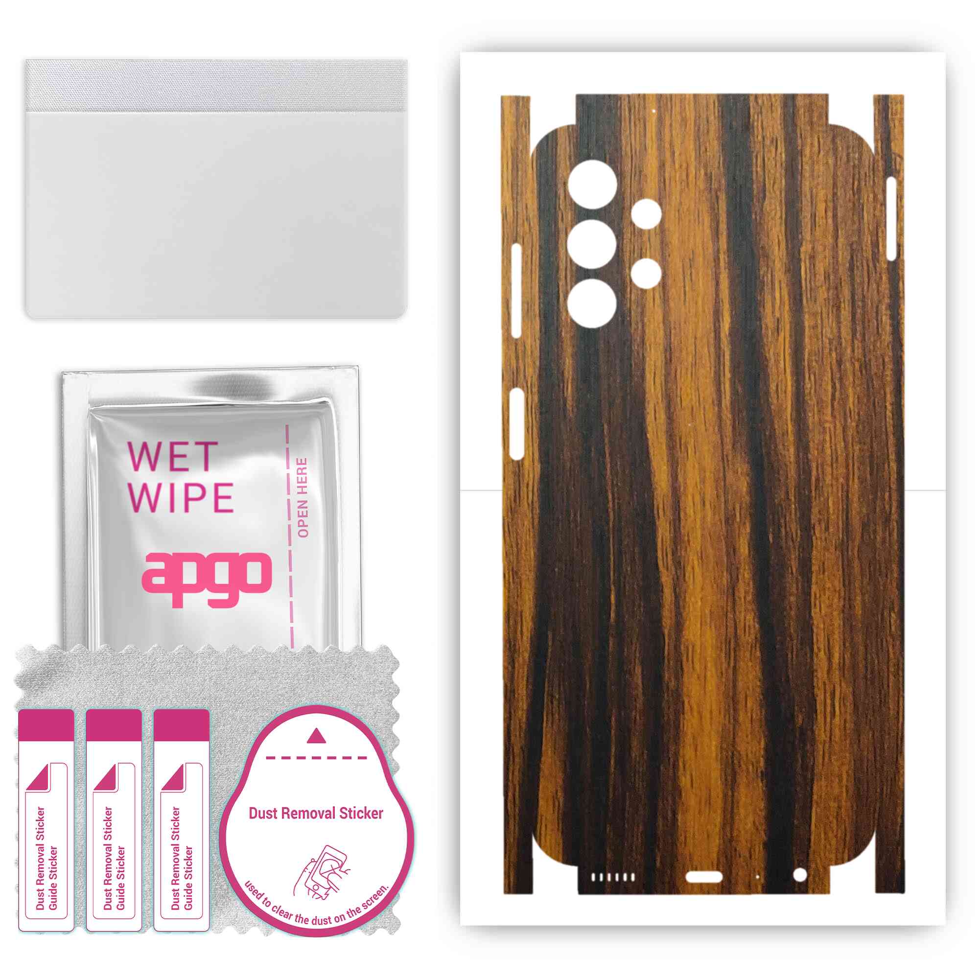 apgo Protective Skin Sticker for the back+sides compatible with Samsung Galaxy A13, Full Wrap Film, Foil, Vinyl - Pattern Tigerwood
apgo Protective Skin Sticker for the back+sides compatible with Samsung Galaxy A13, Full Wrap Film, Foil, Vinyl - Pattern Tigerwood