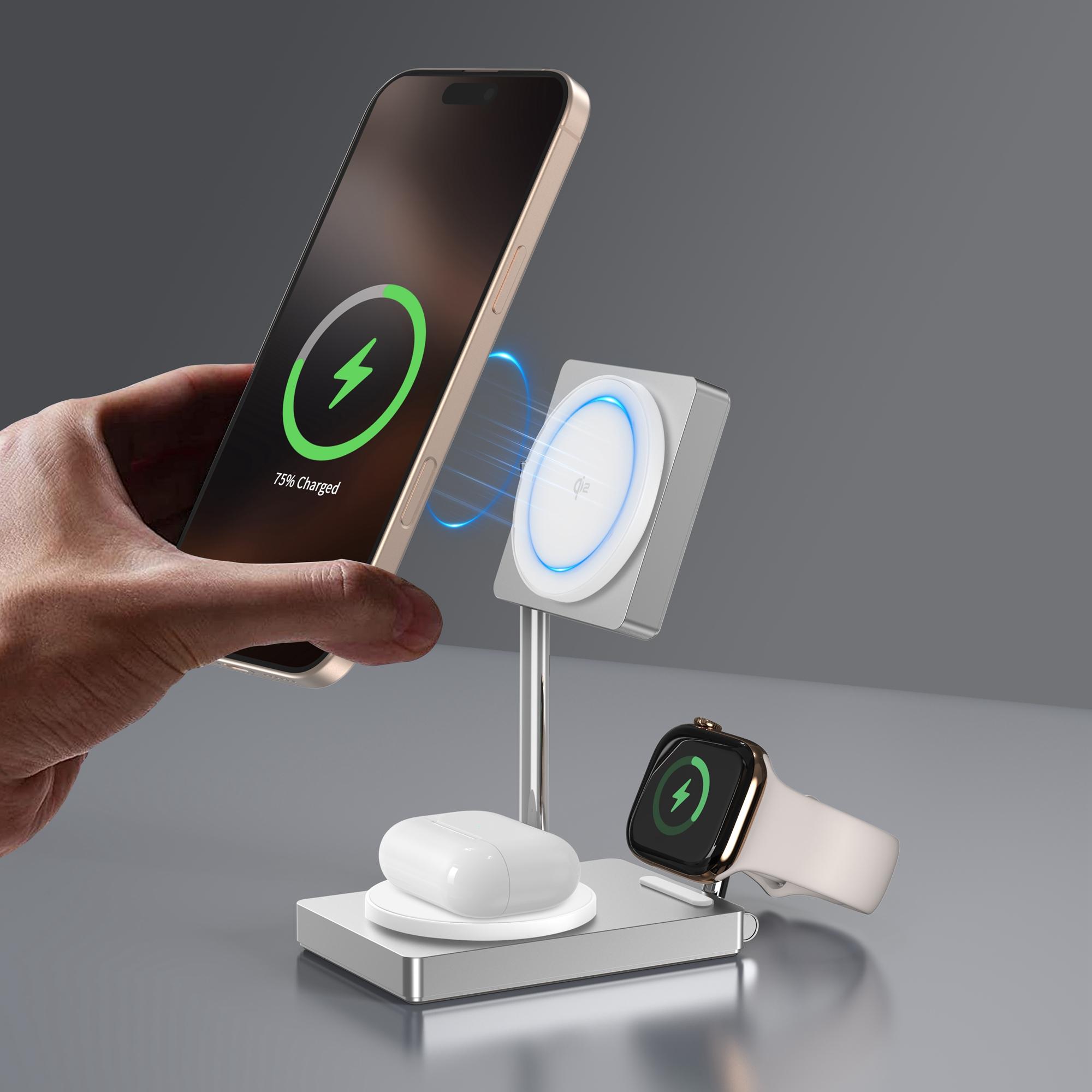 M39 30W 3 in 1 Foldable Magnetic Wireless Charger Zinc Alloy Stand Charging Station Qi2 Certified (Dual Magnet) Black
M39 30W 3 in 1 Foldable Magnetic Wireless Charger Zinc Alloy Stand Charging Station Qi2 Certified (Dual Magnet) Black