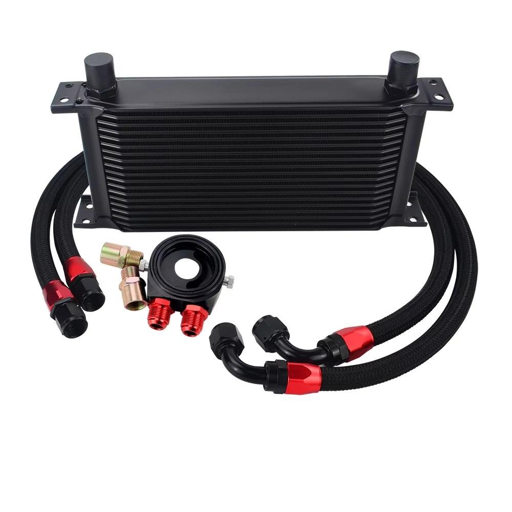 Universal 19 Rows Oil Cooler Kit +Oil Filter Sandwich + Stainless Steel Braided An10 Hose With PQY Sticker+Box BLACK 19ROWS 6721BK
Universal 19 Rows Oil Cooler Kit +Oil Filter Sandwich + Stainless Steel Braided An10 Hose With PQY Sticker+Box BLACK 19ROWS 6721BK