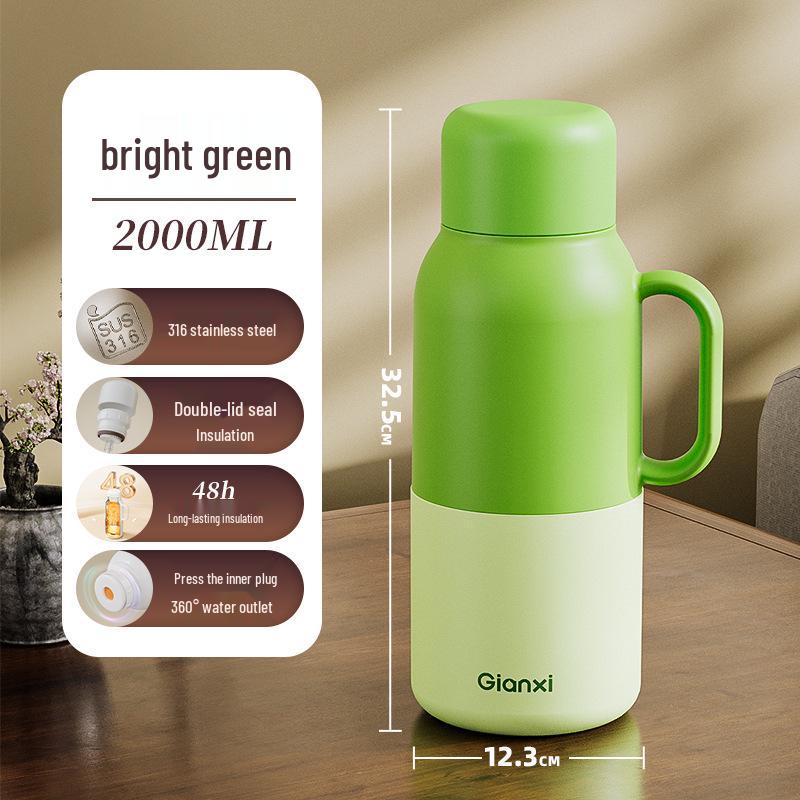 High-End Two-Tone 316 Stainless Steel Travel Thermos - Large Capacity Hot/Cold Water Bottle, New Model.
High-End Two-Tone 316 Stainless Steel Travel Thermos - Large Capacity Hot/Cold Water Bottle, New Model.
