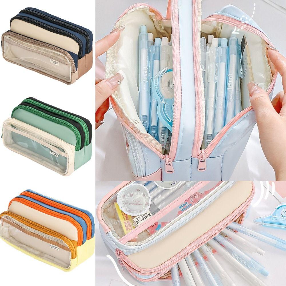 Transparent Stationery Bag Multi Colored Pen Bag Cute Pencil Case ID Card зелений
Transparent Stationery Bag Multi Colored Pen Bag Cute Pencil Case ID Card зелений