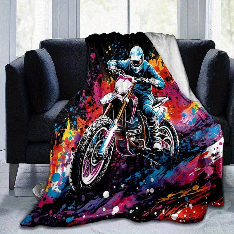 1pc Motorcycle Printing Lightweight Flannel Blanket, Comfortable and Warm Blanket, for Camping Sofa Bed and Couch Office, Gift 100x150cm
1pc Motorcycle Printing Lightweight Flannel Blanket, Comfortable and Warm Blanket, for Camping Sofa Bed and Couch Office, Gift 100x150cm