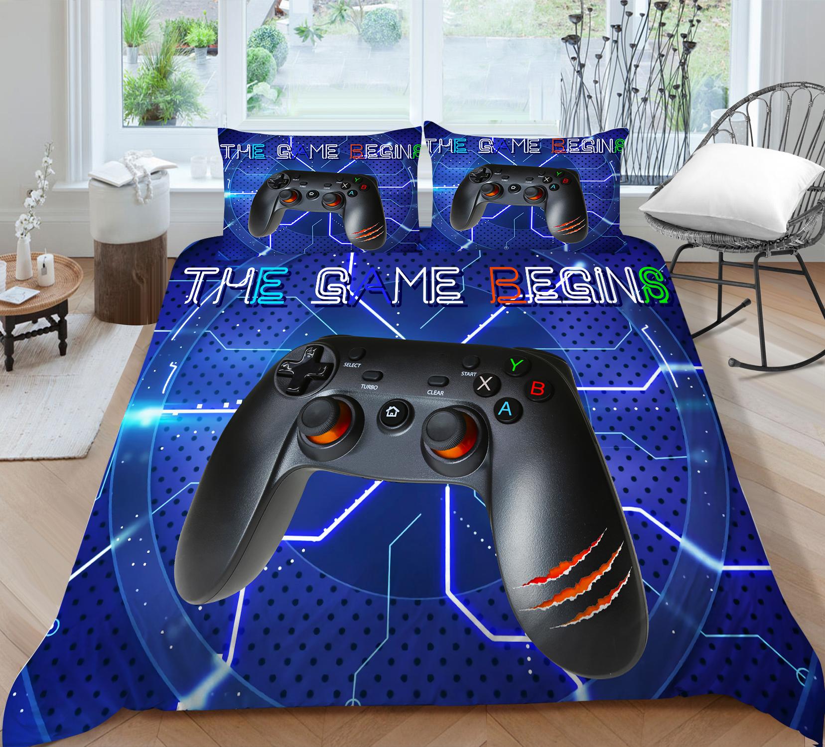 3D игровой контроллер с рисунком домашнего постельного белья, постельное белье для спальни и наволочка, полноразмерное постельное белье в Австралии, США и ЕС, украшение дома Baby 100x135cm