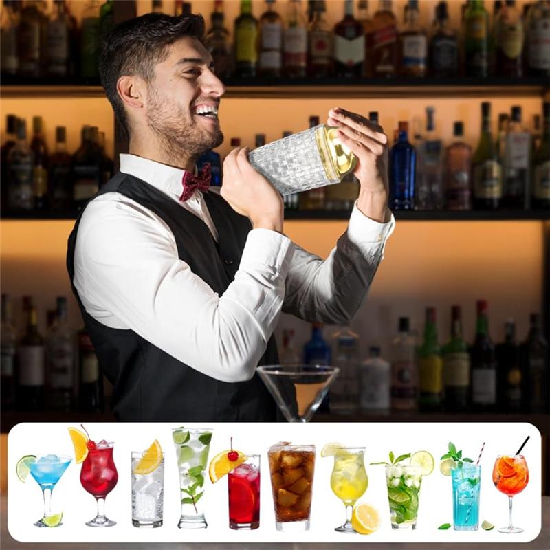 HHO-Glass Cocktail Shaker Woven Pattern, 400 Ml Stainless Steel Cocktail Shaker, Cocktail Mixer-Complete Set
HHO-Glass Cocktail Shaker Woven Pattern, 400 Ml Stainless Steel Cocktail Shaker, Cocktail Mixer-Complete Set