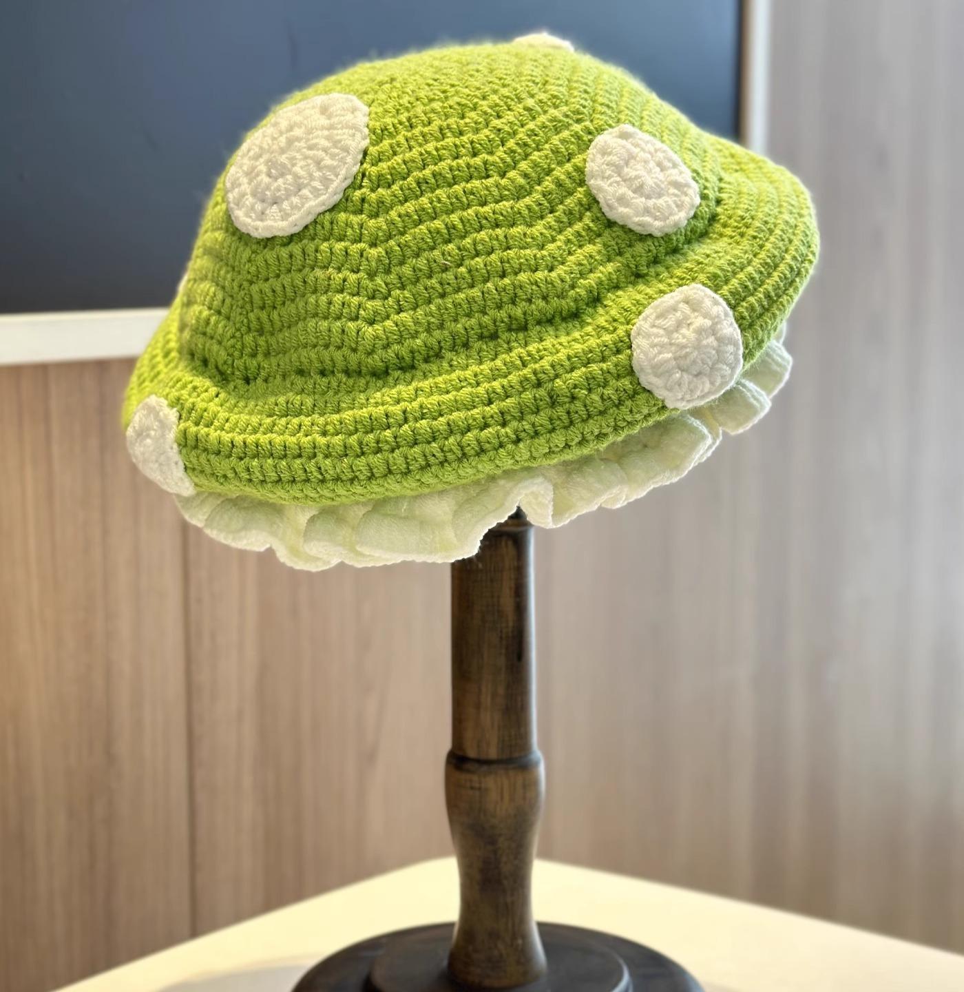Sweet Funny Mushroom Crocheted Hat Women Winter Warm Beanie Cap For Halloween Party Cosplay Headwear One Size зелений
Sweet Funny Mushroom Crocheted Hat Women Winter Warm Beanie Cap For Halloween Party Cosplay Headwear One Size зелений