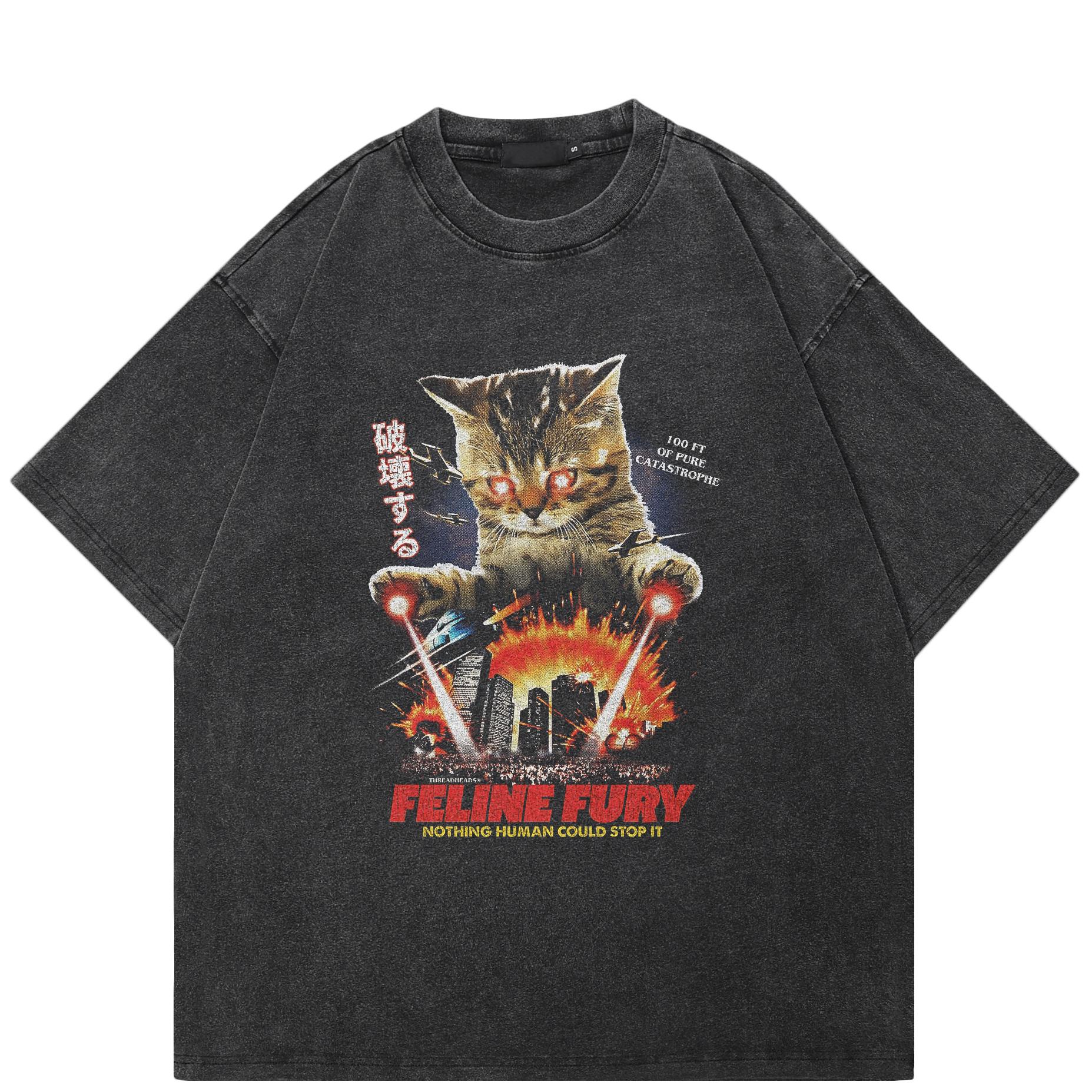 Streetwear Destroy Cat Graphic T-Shirt Cotton Tshirt Unisex Tops Tees Summer Short Sleeves T Shirt S
Streetwear Destroy Cat Graphic T-Shirt Cotton Tshirt Unisex Tops Tees Summer Short Sleeves T Shirt S