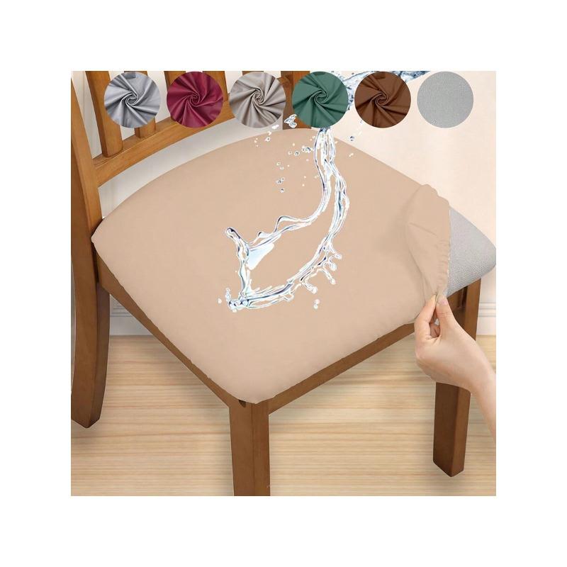 1pc Solid Color Waterproof Pu Leather Square Chair Cushion Cover, For Kitchen, Dining Room, Sofa, Detachable Seat Cover
1pc Solid Color Waterproof Pu Leather Square Chair Cushion Cover, For Kitchen, Dining Room, Sofa, Detachable Seat Cover