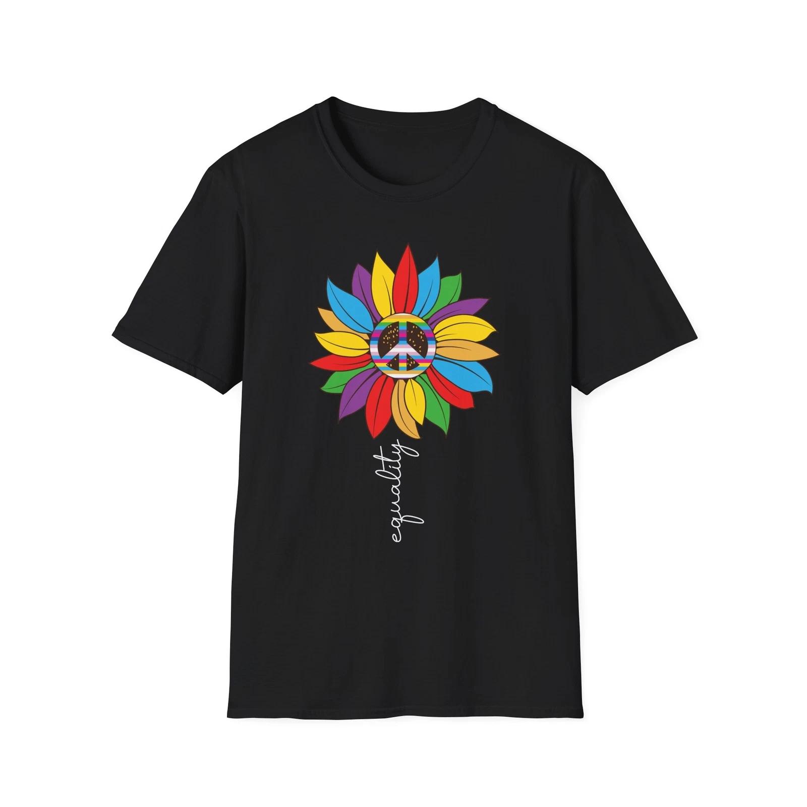 Flower Power Equality T-Shirt, Unisex Tee, Peace Shirt, LGBTQ+ Pride Gift, L
Flower Power Equality T-Shirt, Unisex Tee, Peace Shirt, LGBTQ+ Pride Gift, L
