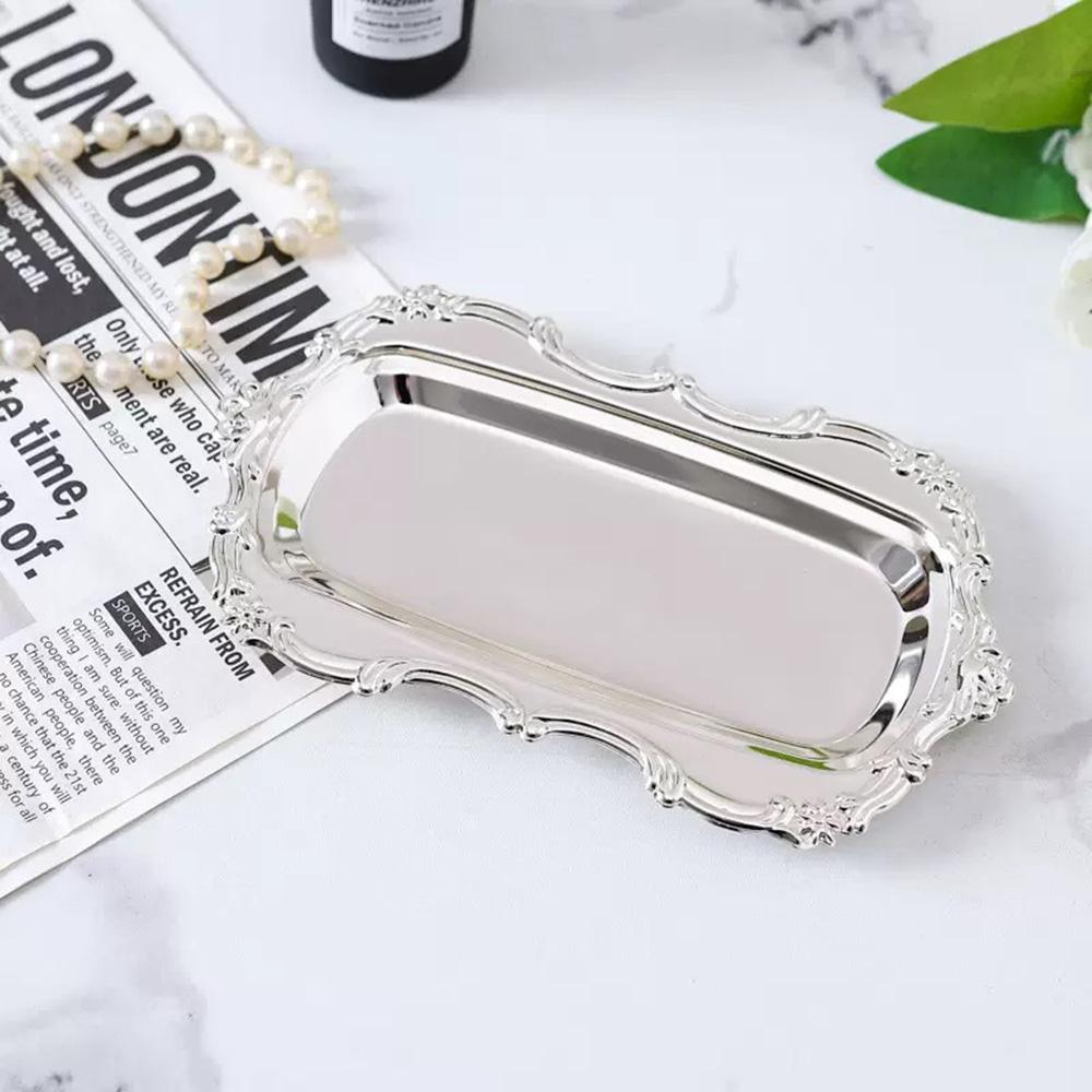 Luxury Vintage Embossed Stainless Steel Tray - Multifunctional Platter for Dessert Jewelry Storage & Dining Decor срібний
Luxury Vintage Embossed Stainless Steel Tray - Multifunctional Platter for Dessert Jewelry Storage & Dining Decor срібний
