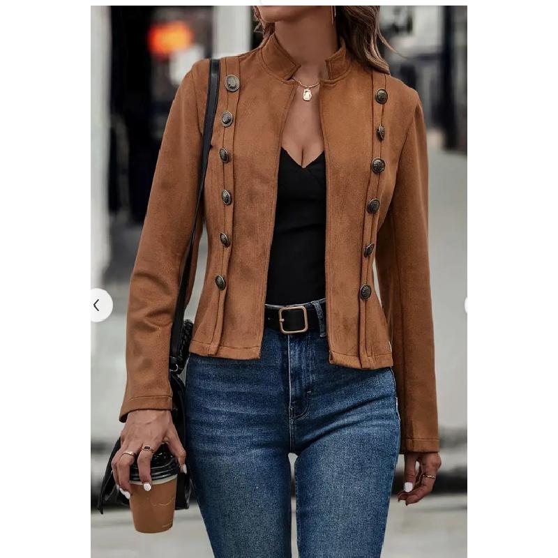 Women s New Solid Color Double-Breasted Decorative Jacket, New Suede Vintage Long-Sleeve Coat S темно-коричневого
Women s New Solid Color Double-Breasted Decorative Jacket, New Suede Vintage Long-Sleeve Coat S темно-коричневого