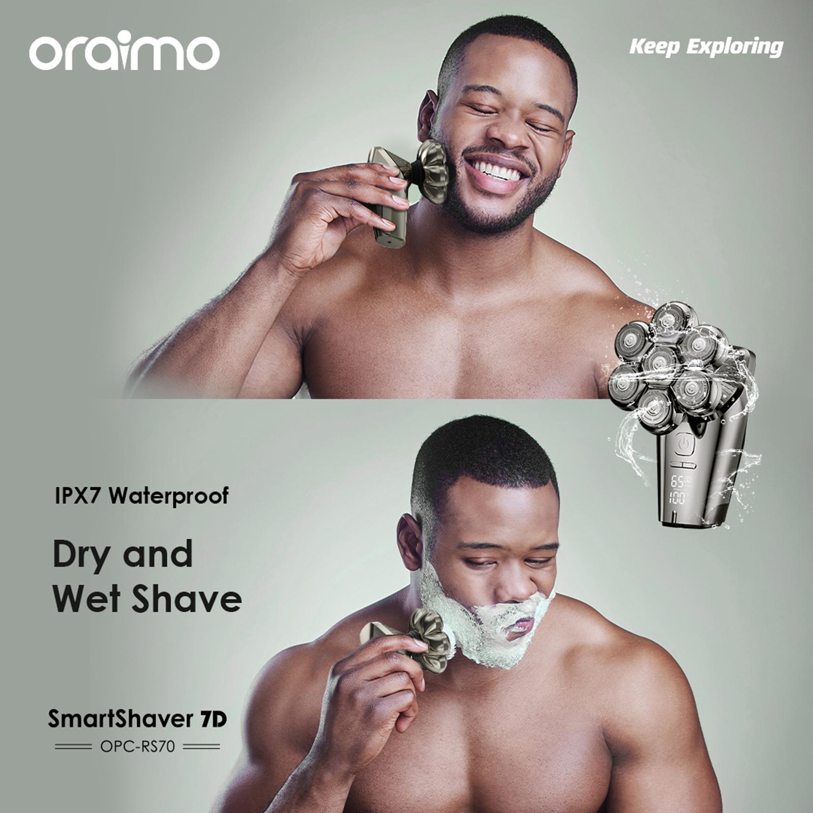 Oraimo SmartShaver 7D, плавающие на 360 градусов, 7 бритвенных головок, набор для бритвы 5-в-1, водонепроницаемая бритва IPX7
Oraimo SmartShaver 7D, плавающие на 360 градусов, 7 бритвенных головок, набор для бритвы 5-в-1, водонепроницаемая бритва IPX7
