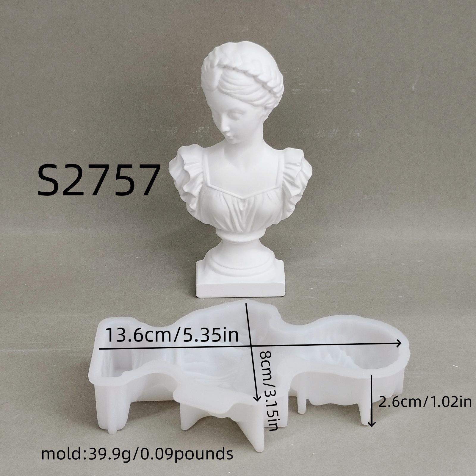 3D Classical Female Bust Silicone Mold Vintage Portrait Candle Soap Resin Mold for Home Decor
3D Classical Female Bust Silicone Mold Vintage Portrait Candle Soap Resin Mold for Home Decor