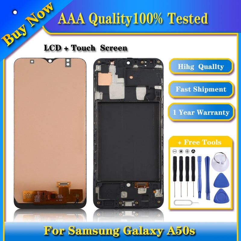 100% протестированный ЖК-экран для Samsung Galaxy A50s Digitizer Полная сборка с рамкой
100% протестированный ЖК-экран для Samsung Galaxy A50s Digitizer Полная сборка с рамкой
