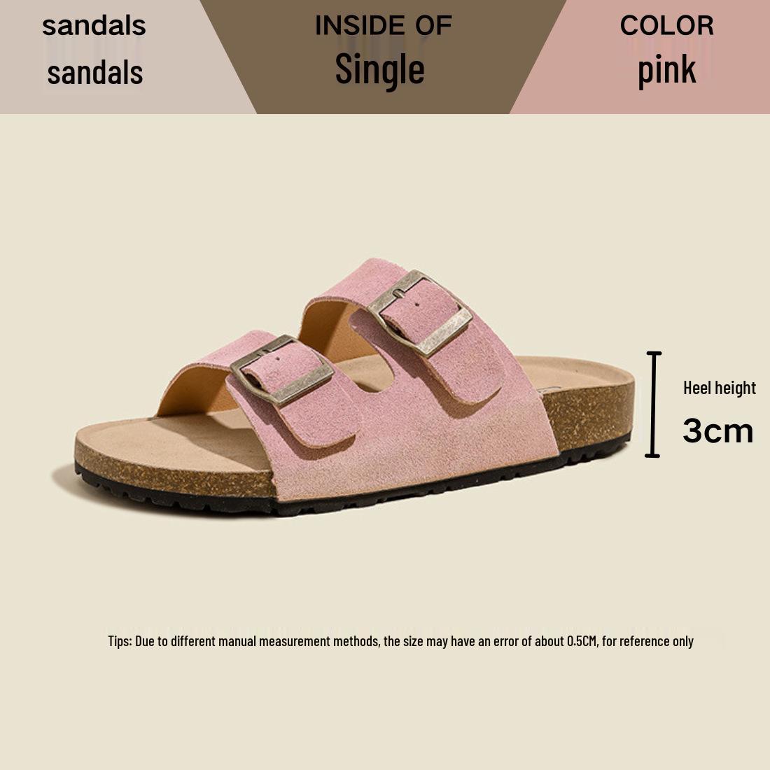 Women s Genuine Leather Cork Sole Buckle Flip Flops - Summer Outdoor Sandals 38
Women s Genuine Leather Cork Sole Buckle Flip Flops - Summer Outdoor Sandals 38