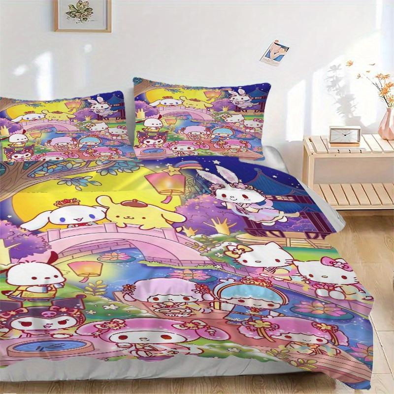 3pcs Sanrio s Mid-Autumn Festival Print Cover Set Ultra Soft, Breathable, and Comfortable Bedding with Stylish Design for Bedroom and Guest Room 135x200cm
3pcs Sanrio s Mid-Autumn Festival Print Cover Set Ultra Soft, Breathable, and Comfortable Bedding with Stylish Design for Bedroom and Guest Room 135x200cm