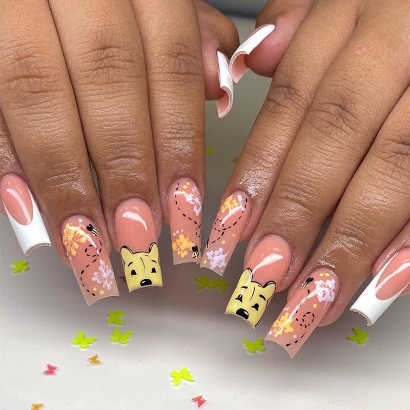 European-American Style Wearable Medium-Long Yellow Bear & Butterfly Cartoon Nail Art Patches Gold Plated Seal Glue
European-American Style Wearable Medium-Long Yellow Bear & Butterfly Cartoon Nail Art Patches Gold Plated Seal Glue