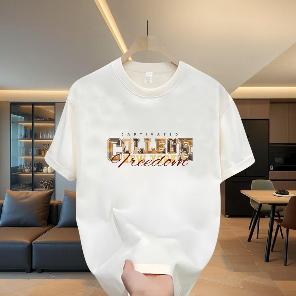 100% Pure cotton 2026 new fashion casual versatile loose round neck printed T-shirt XL білий
100% Pure cotton 2026 new fashion casual versatile loose round neck printed T-shirt XL білий