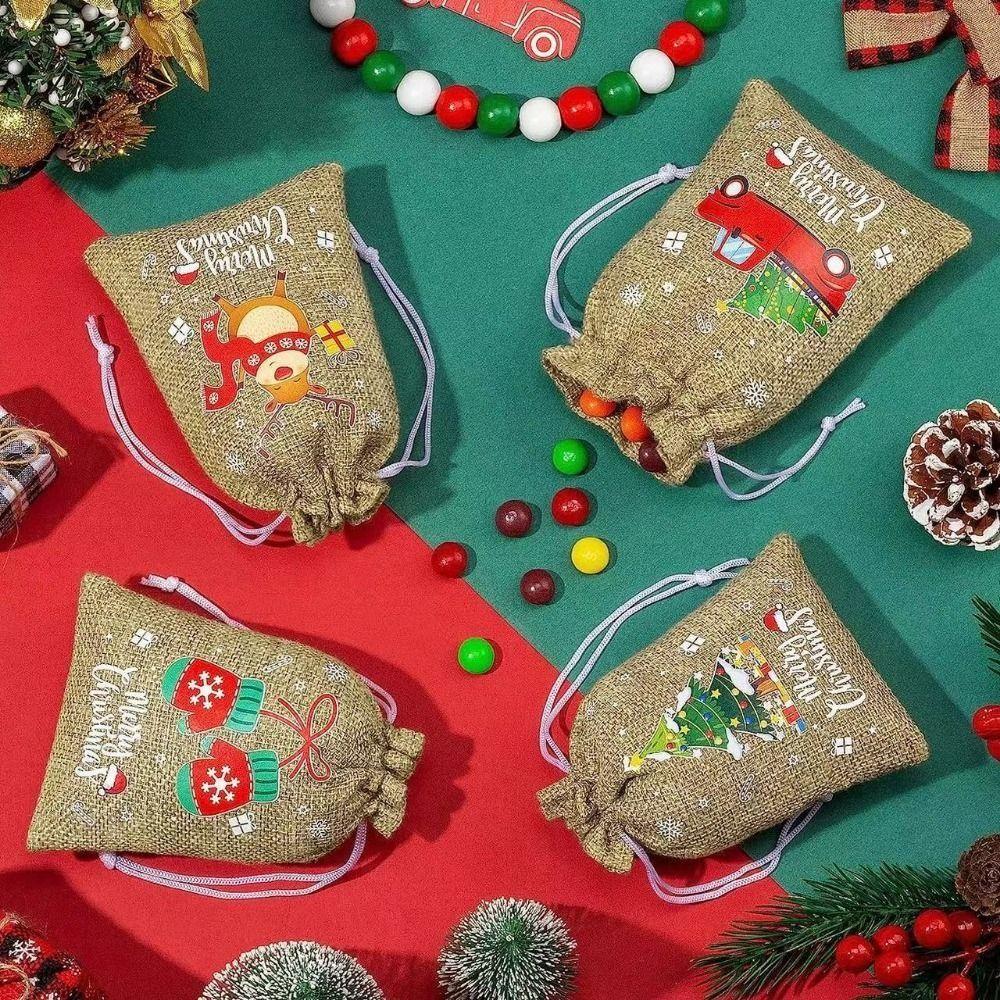 12 pcs Drawstring Goodie Bags Small Large Christmas Gift Bags Christmas Party Supply
12 pcs Drawstring Goodie Bags Small Large Christmas Gift Bags Christmas Party Supply