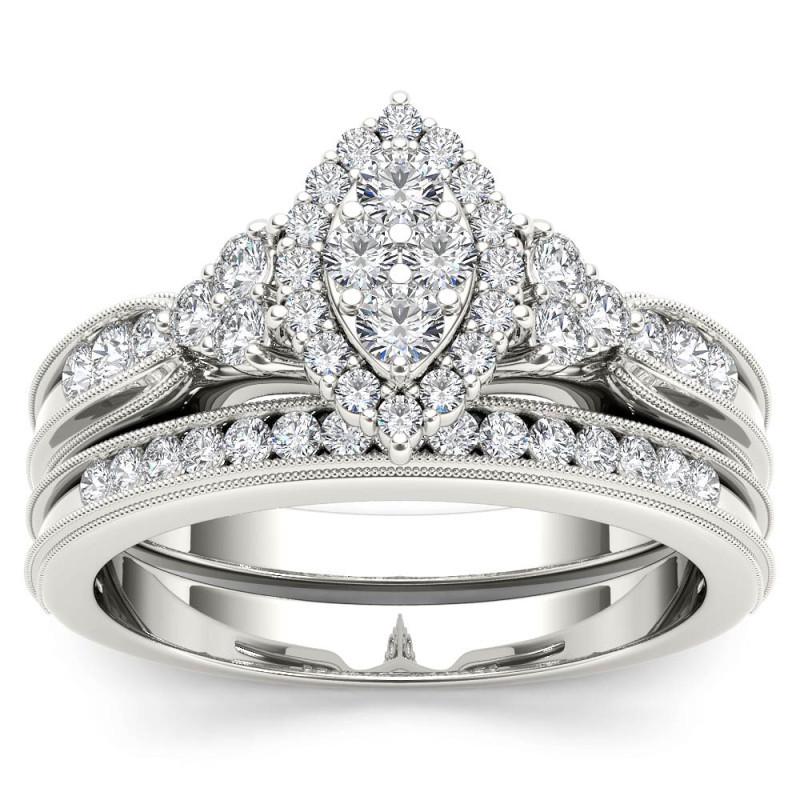 Trendy European & American Rhinestone Marquise Two-Piece Ring Set for Women Size 10
Trendy European & American Rhinestone Marquise Two-Piece Ring Set for Women Size 10