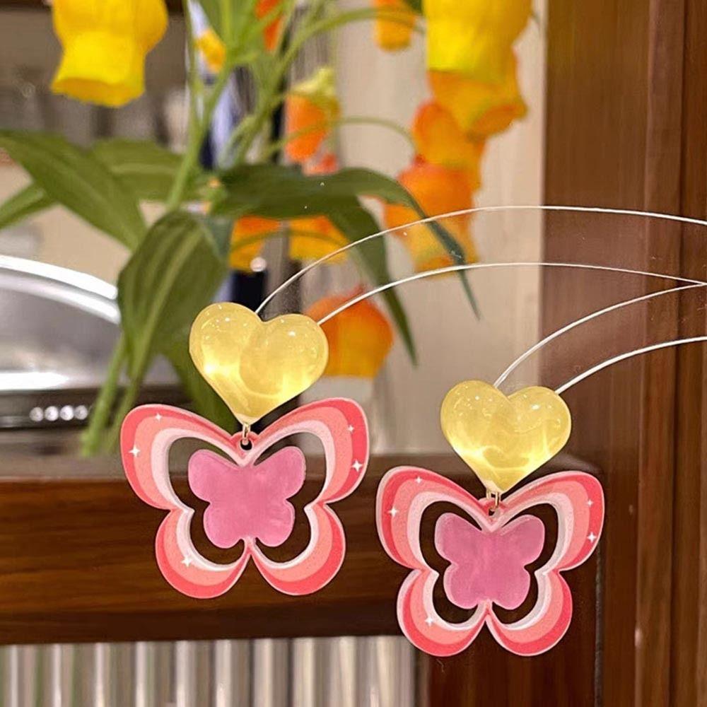Zinc Zinc Alloy Love Heart Earrings Acrylic Colourful Little Fresh Earrings Fashion Butterfly Earrings Girls
Zinc Zinc Alloy Love Heart Earrings Acrylic Colourful Little Fresh Earrings Fashion Butterfly Earrings Girls