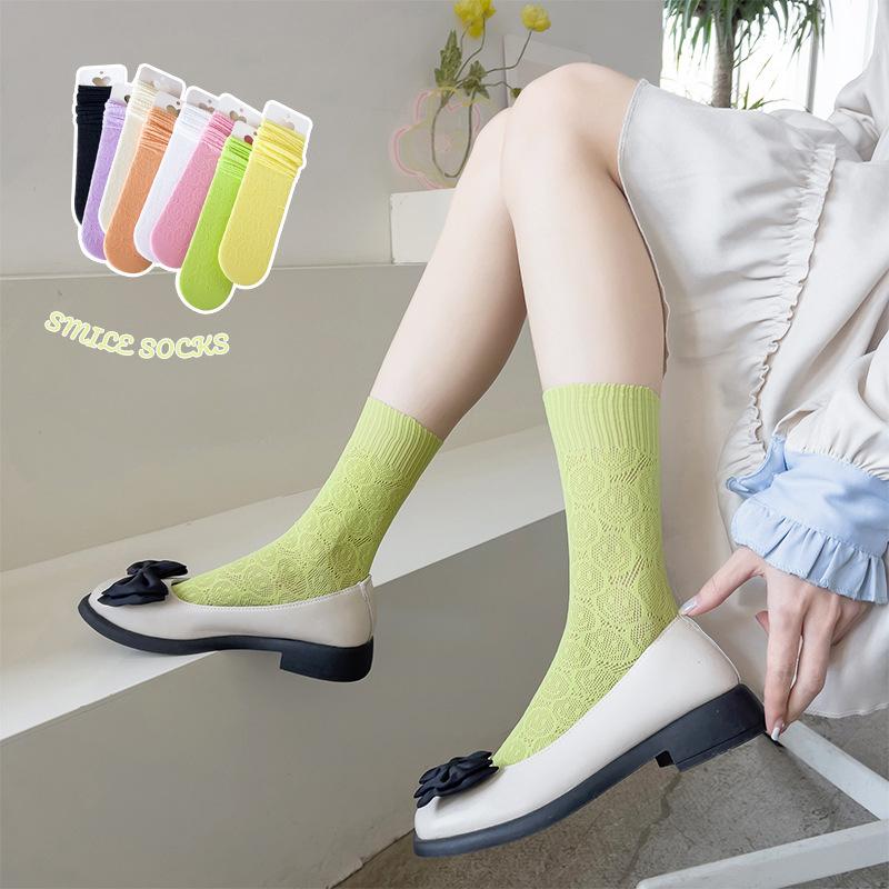 Female Summer Thin Smiling Face Candy Color Tube Socks 1 pair фіолетовий
Female Summer Thin Smiling Face Candy Color Tube Socks 1 pair фіолетовий