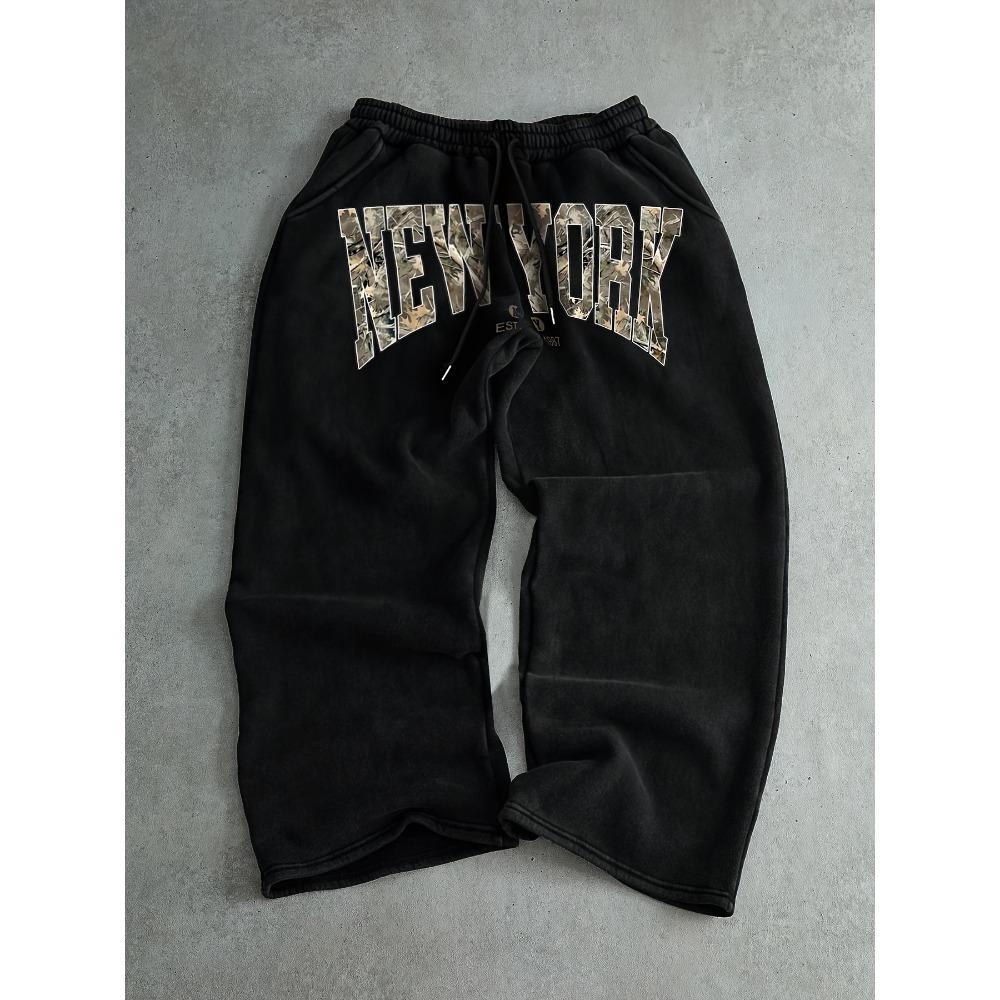 Men s Drawstring Waist Letter Print Comfortable and Fashionable Casual Sports Pants Wide Leg Pants for Daily Wear S
Men s Drawstring Waist Letter Print Comfortable and Fashionable Casual Sports Pants Wide Leg Pants for Daily Wear S