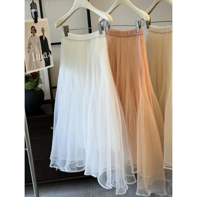 Romantic gauze skirt~ Celebrity temperament pleated medium and long fishtail skirt French fashionable fluffy A-shaped umbrella skirt One size fits all білий
Romantic gauze skirt~ Celebrity temperament pleated medium and long fishtail skirt French fashionable fluffy A-shaped umbrella skirt One size fits all білий