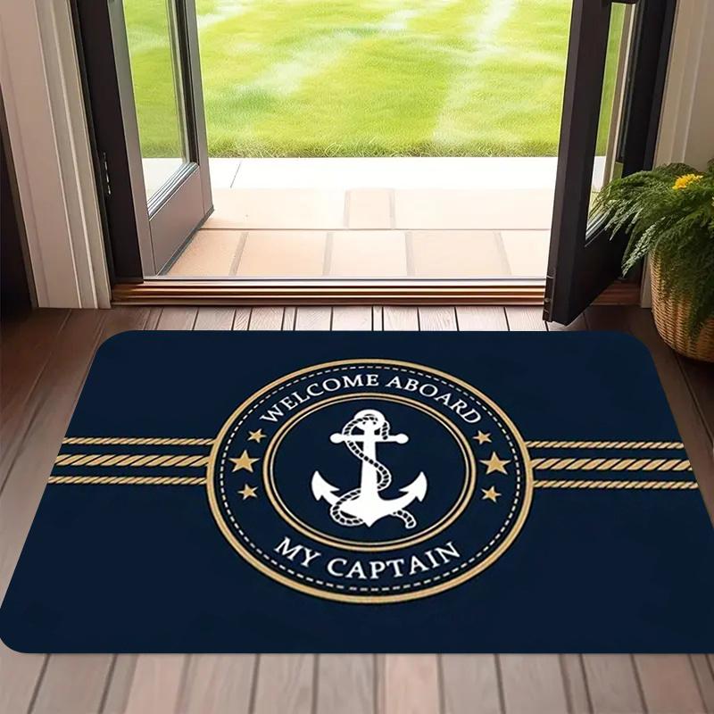 Welcome Aboard My Captain Door Mat Nautical Anchor Rope Design Non-slip Floor Rug for Living Room Bedroom Office Home Decor 40x60cm
Welcome Aboard My Captain Door Mat Nautical Anchor Rope Design Non-slip Floor Rug for Living Room Bedroom Office Home Decor 40x60cm