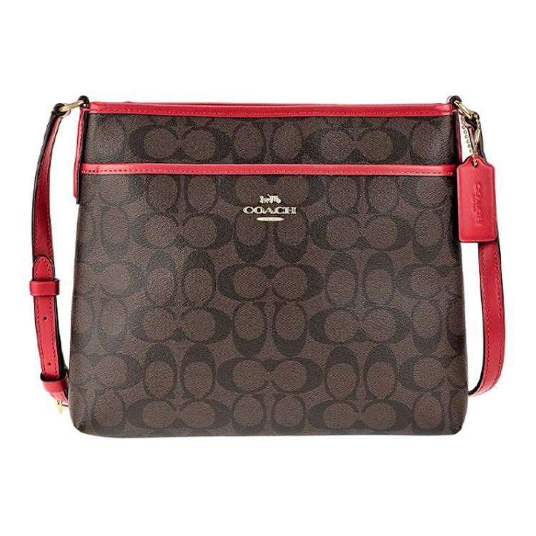 Coach File 26 Printed Zipper Classic Monogram Canvas With Leather Crossbody Bag Large Unisex crossbody bag Dark-Brown Red 29210-IMEL72 Basic Set (Bag+Dust Bag)
Coach File 26 Printed Zipper Classic Monogram Canvas With Leather Crossbody Bag Large Unisex crossbody bag Dark-Brown Red 29210-IMEL72 Basic Set (Bag+Dust Bag)