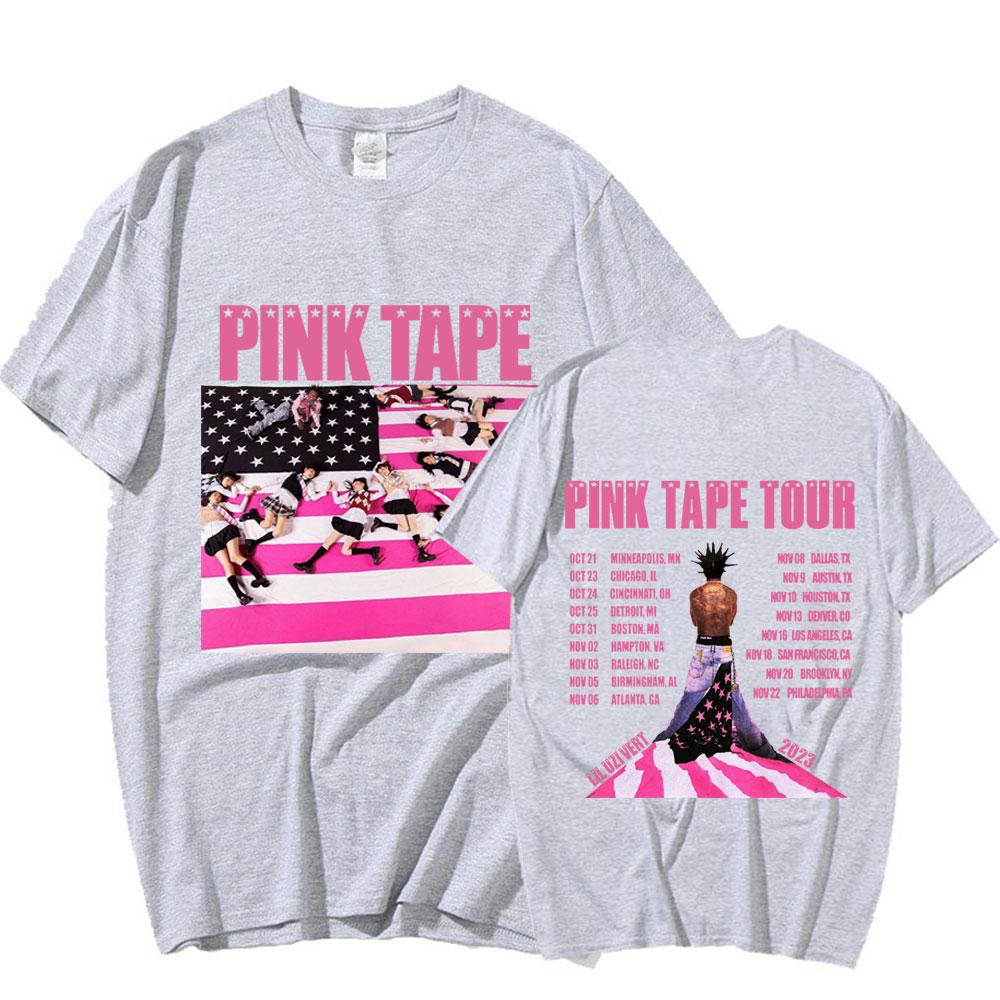 Rapper Lil Uzi Vert 2023 Concert Tour Pink Tape Graphic T-shirt Men s Hip-hop Summer Print 100% Pure Cotton Short-sleeved 4XL
Rapper Lil Uzi Vert 2023 Concert Tour Pink Tape Graphic T-shirt Men s Hip-hop Summer Print 100% Pure Cotton Short-sleeved 4XL