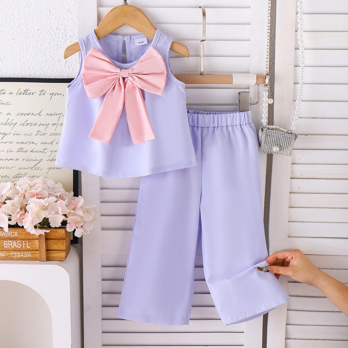 Girls Cute Set - Summer Children s Casual Bow-Tie Sleeveless Top and Pants Set (Two-Piece) 2-3Y світло-синій колір
Girls Cute Set - Summer Children s Casual Bow-Tie Sleeveless Top and Pants Set (Two-Piece) 2-3Y світло-синій колір