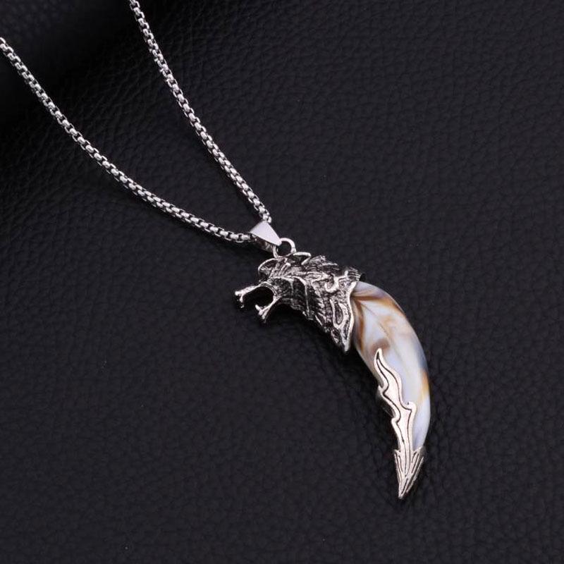 Подвеска с головой дракона и зубом волка: Ожерелье из нержавеющей стали в стиле панк-ретро в этническом стиле для мужчин
Подвеска с головой дракона и зубом волка: Ожерелье из нержавеющей стали в стиле панк-ретро в этническом стиле для мужчин